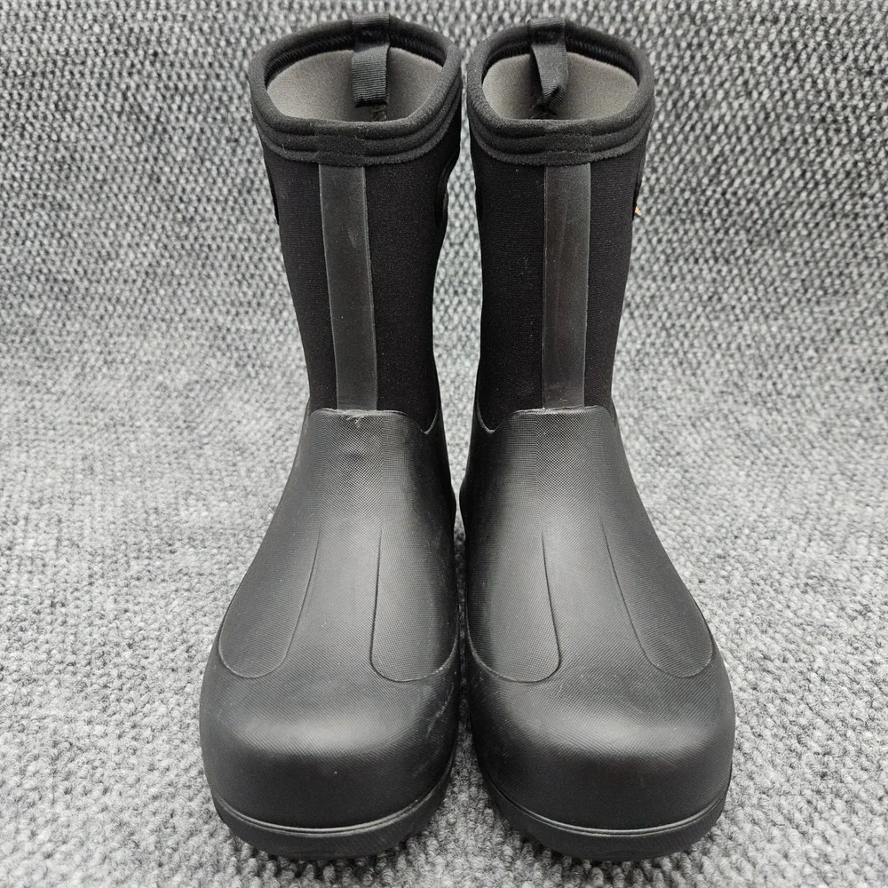 Bogs (Kids Youth 5) Black Boots Neo Classic Solid Waterproof Winter Rain Snow